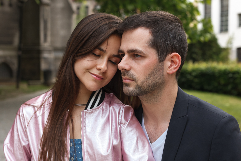 portrait de couple à Lille un soir d'été