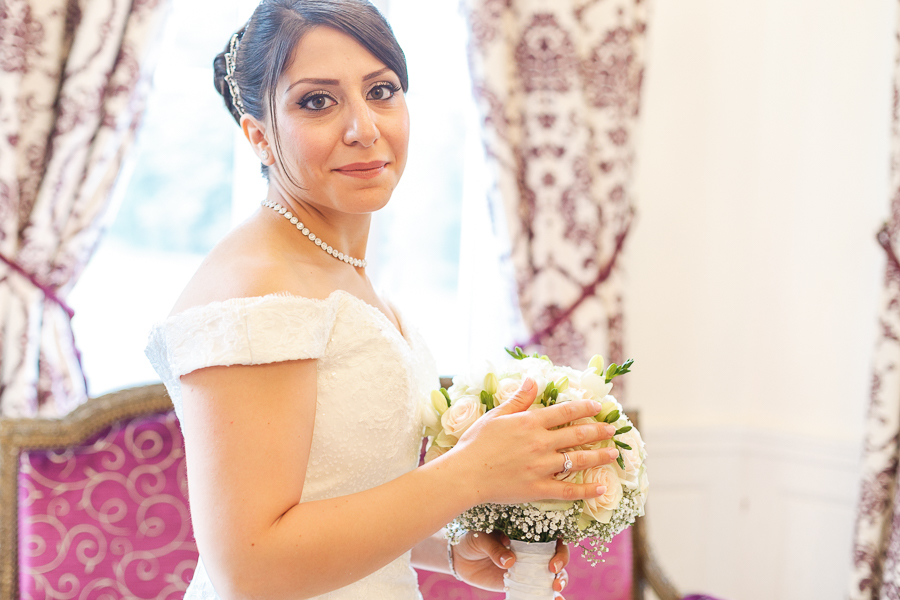 Mariée chambre nuptiale chateau Fenelon Photographe mariage