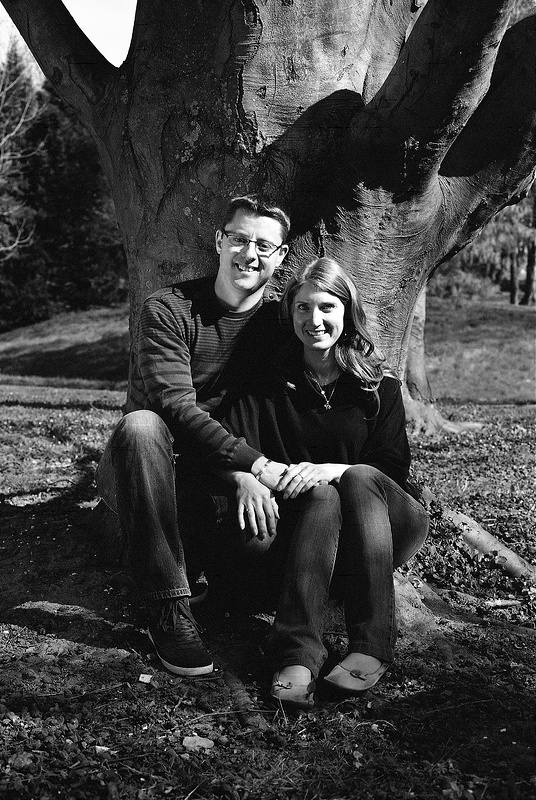 Portraits couples sur pellicule noir et blanc