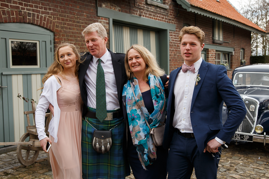 kilt au mariage domaine de ronceval belgique