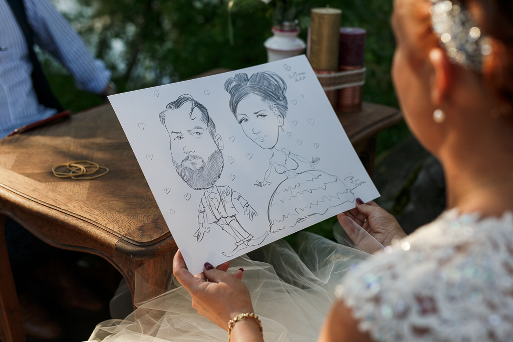 Photos de mariages dessin caricature mariés