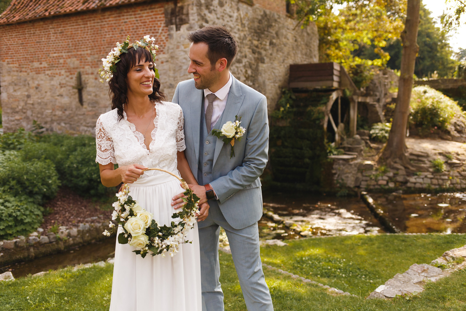 Photographe mariage Nord. Séance photo couple au moulin. Photographe pro Lille Fred LAURENT.