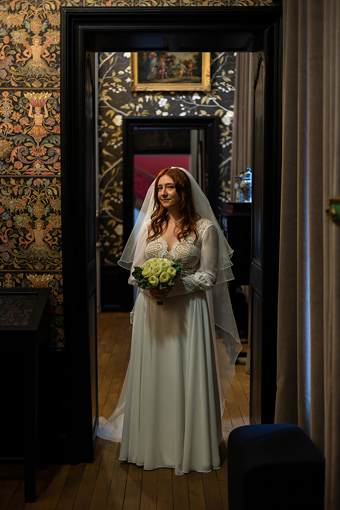 Portrait original de la mariée au musée