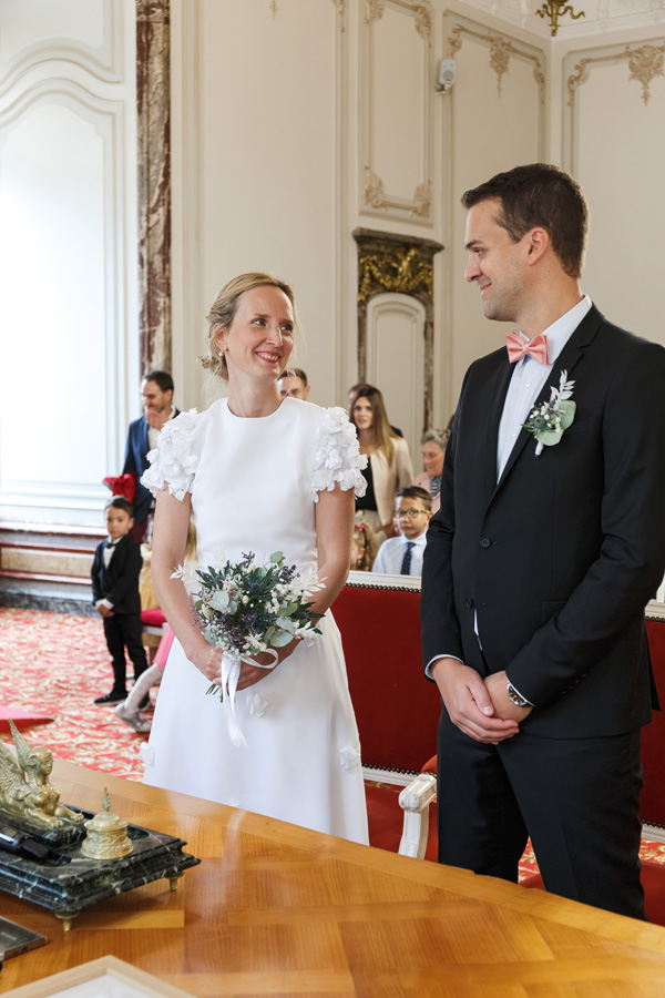 Les mariés se disent oui lors de la cérémonie civile à la mairie de Tourcoing.