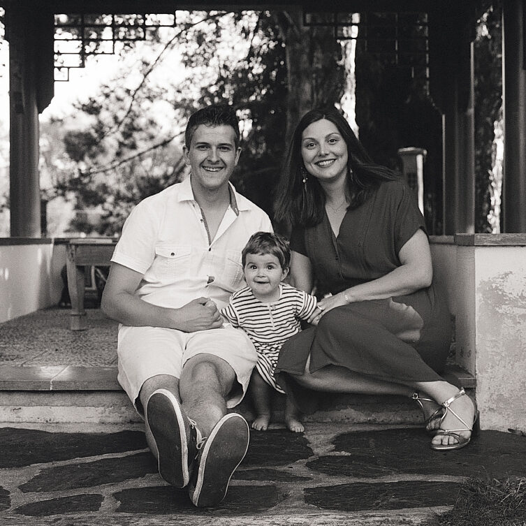Portrait famille à l'ancienne format carré au Rolleiflex